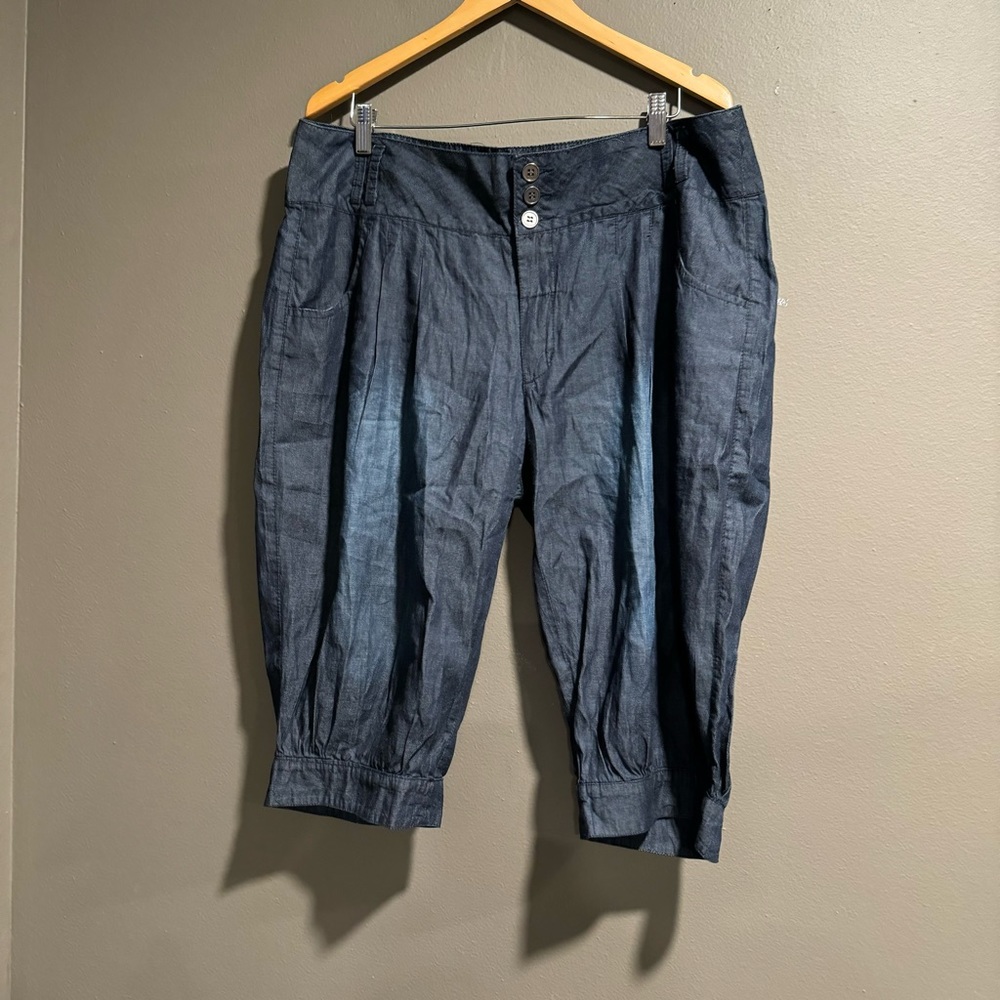 Ashley Stewart Lagenlook Capri Pant Size 16
